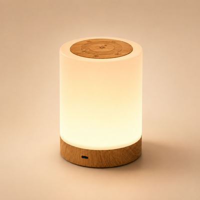 Timber Glow — Wood Night Light with Touch Control