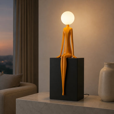 LT049 statue lamp placed in a modern lounge interior.