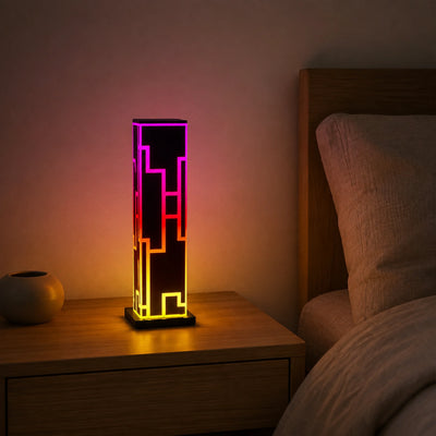 Prism Cube — RGB Acrylic Table Lamp with Remote Control