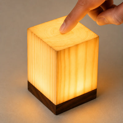 Color Grain — Rechargeable Wood-Grain Night Light with Color Effects